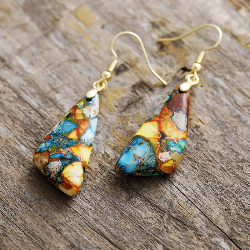 Emperor - Stone Geometric Earrings - Coolpeacock