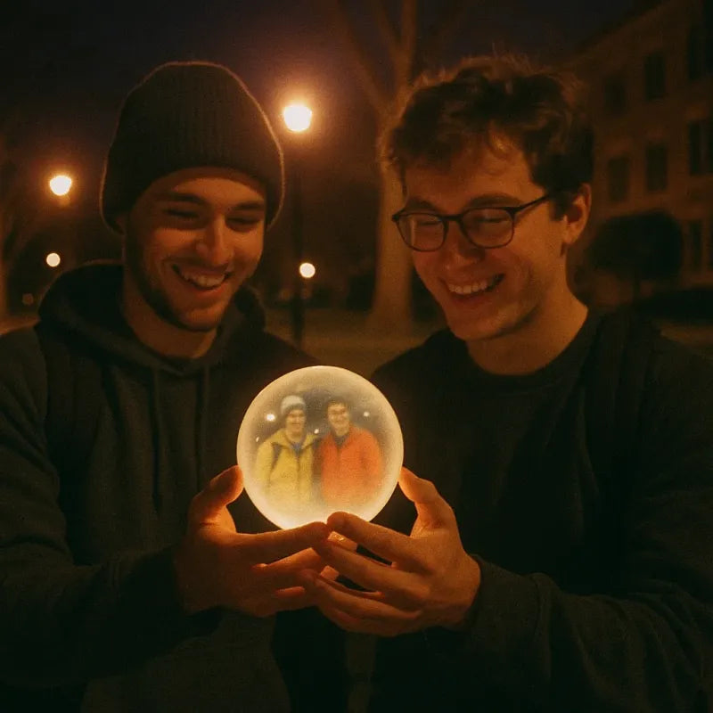 Glass Video Globe – Playable Video Gift Sphere for Valentine’s Day Birthday and Christmas