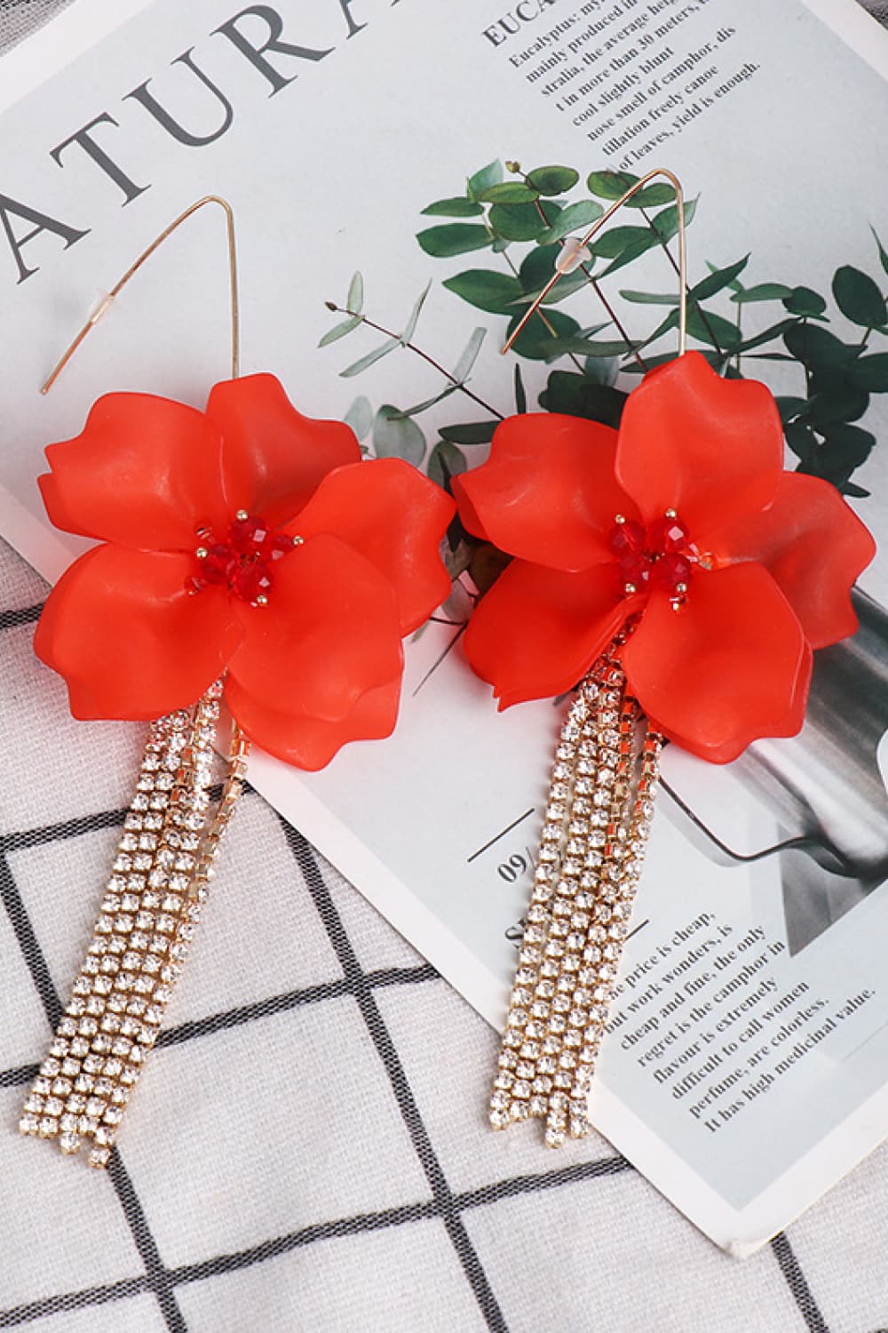 Flower Shape Acrylic Dangle Earrings - Coolpeacock