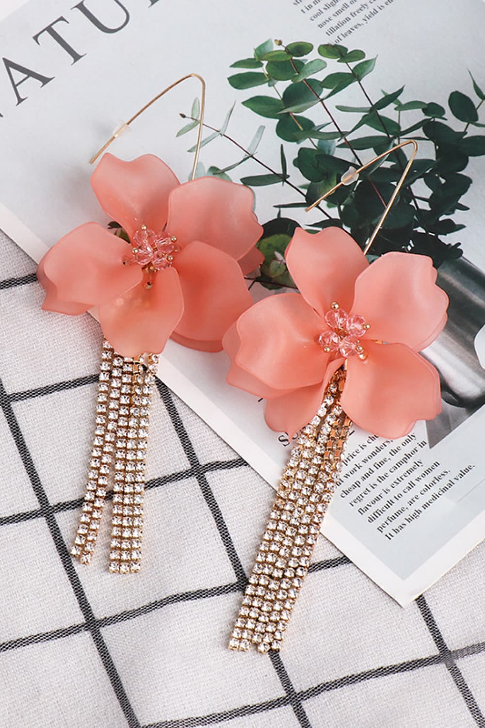 Flower Shape Acrylic Dangle Earrings - Coolpeacock