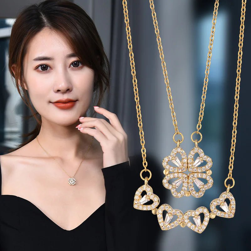 Four - Leaf Clover Titanium Steel Necklace - Coolpeacock