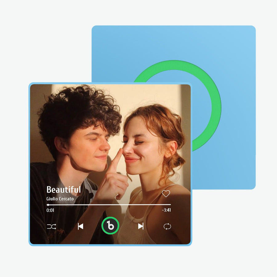 FridgeBeats Framed Custom Music Fridge Magnet New 4.0 Upgrade Colorful Frame Album Fridge Magnet Music Wall Photo Sticker - Coolpeacock