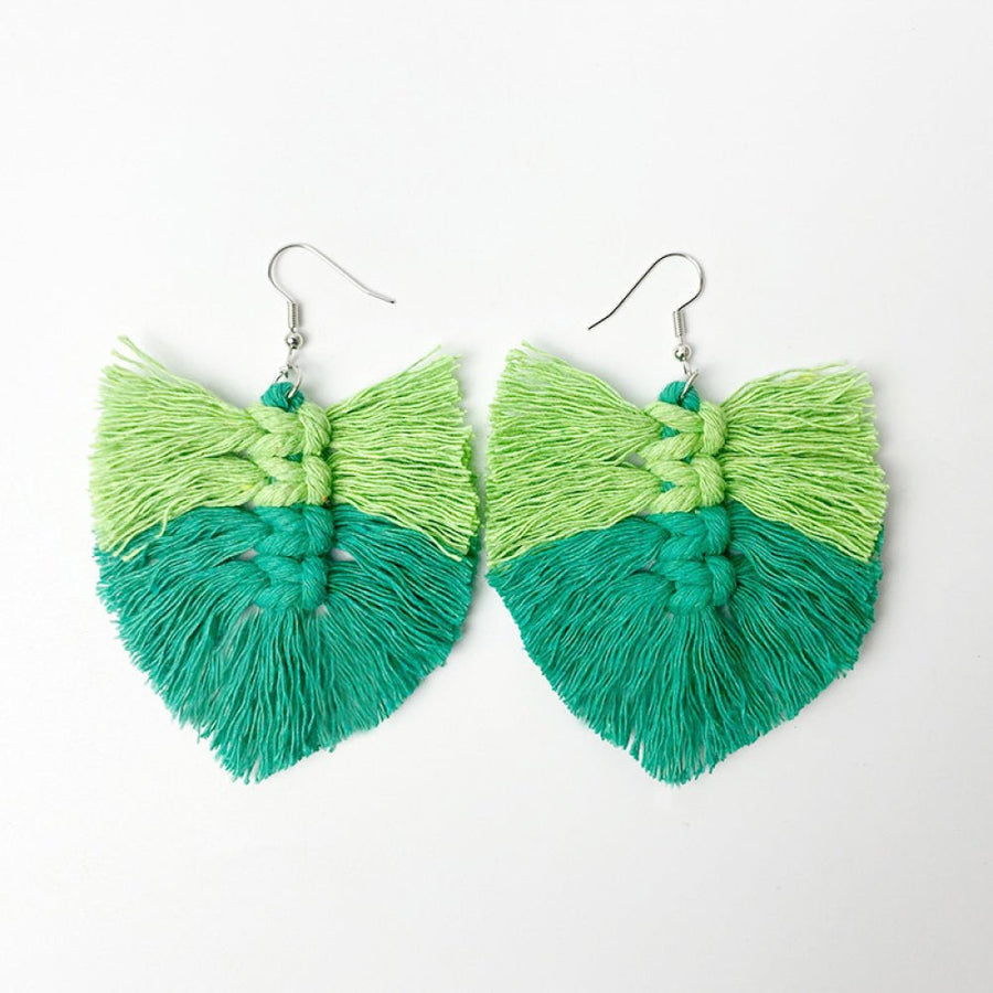 Fringe Detail Dangle Earrings - Coolpeacock