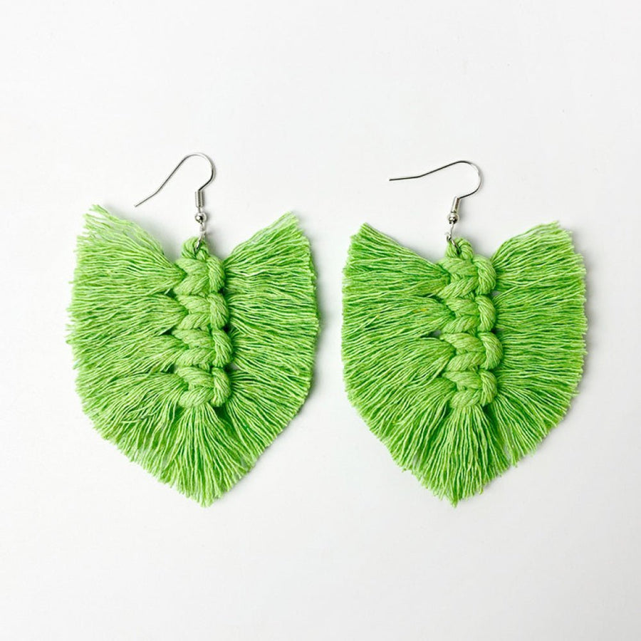 Fringe Detail Dangle Earrings - Coolpeacock
