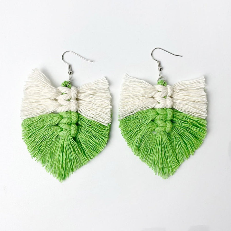 Fringe Detail Dangle Earrings - Coolpeacock
