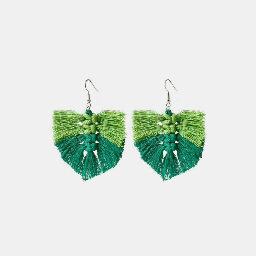 Fringe Detail Dangle Earrings - Coolpeacock