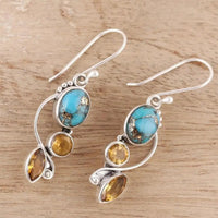 Geometric Alloy Dangle earrings - Coolpeacock