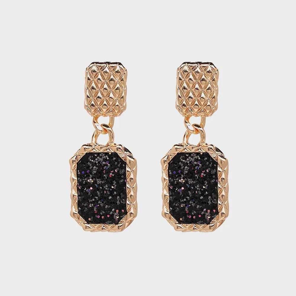 Geometric Alloy Dangle Earrings - Coolpeacock