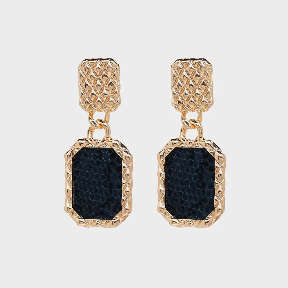 Geometric Alloy Dangle Earrings - Coolpeacock