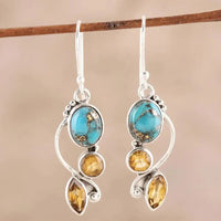 Geometric Alloy Dangle earrings - Coolpeacock