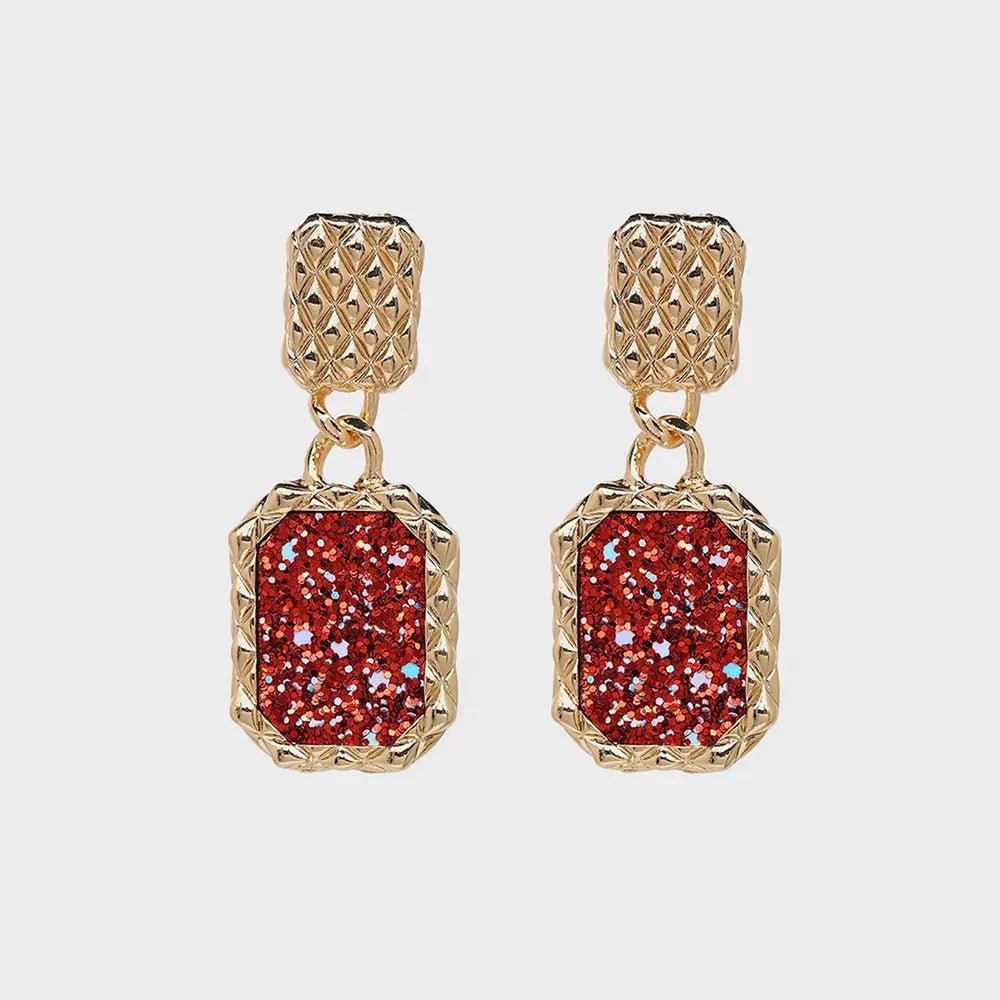 Geometric Alloy Dangle Earrings - Coolpeacock