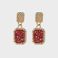 Geometric Alloy Dangle Earrings - Coolpeacock