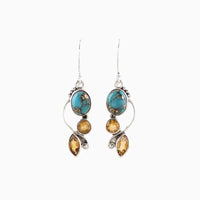 Geometric Alloy Dangle earrings - Coolpeacock