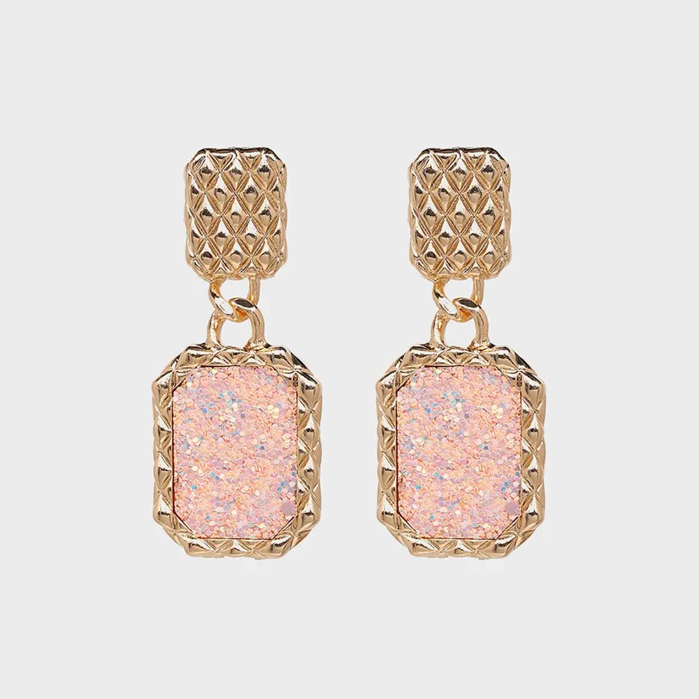 Geometric Alloy Dangle Earrings - Coolpeacock