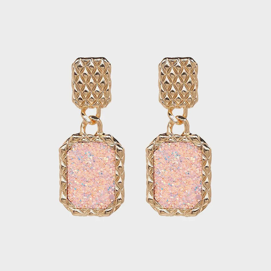 Geometric Alloy Dangle Earrings - Coolpeacock