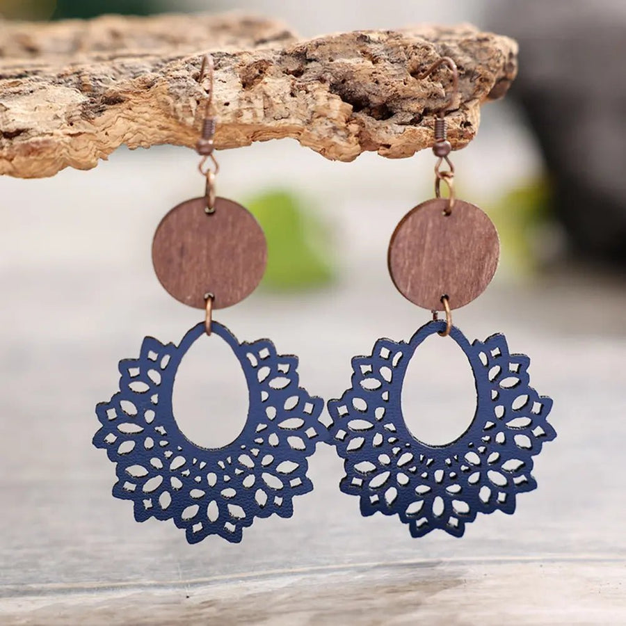 Geometric Cutout Dangle Earrings - Coolpeacock