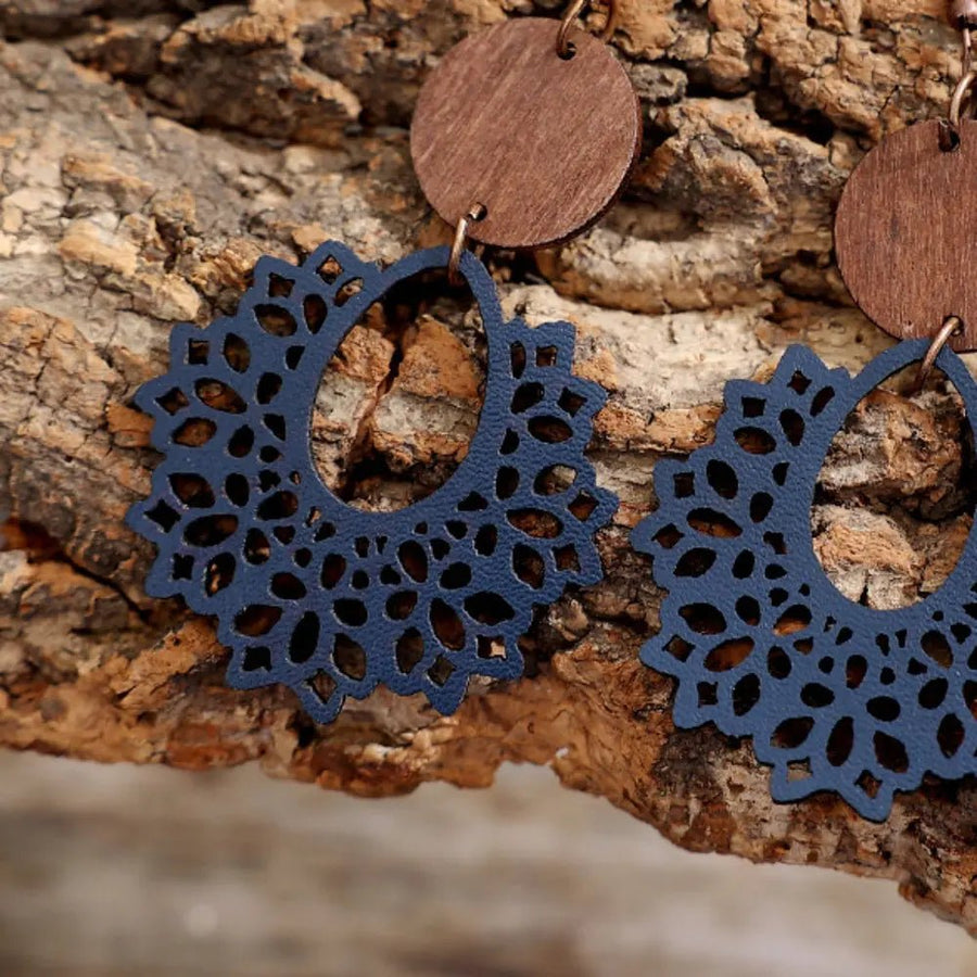 Geometric Cutout Dangle Earrings - Coolpeacock