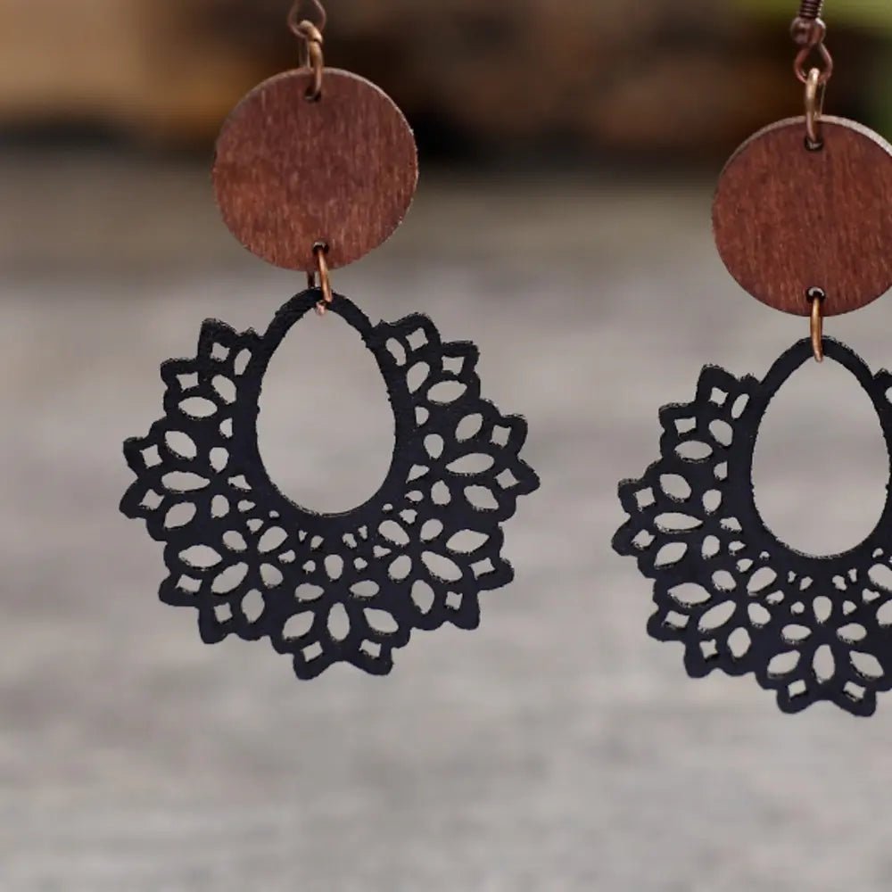 Geometric Cutout Dangle Earrings - Coolpeacock