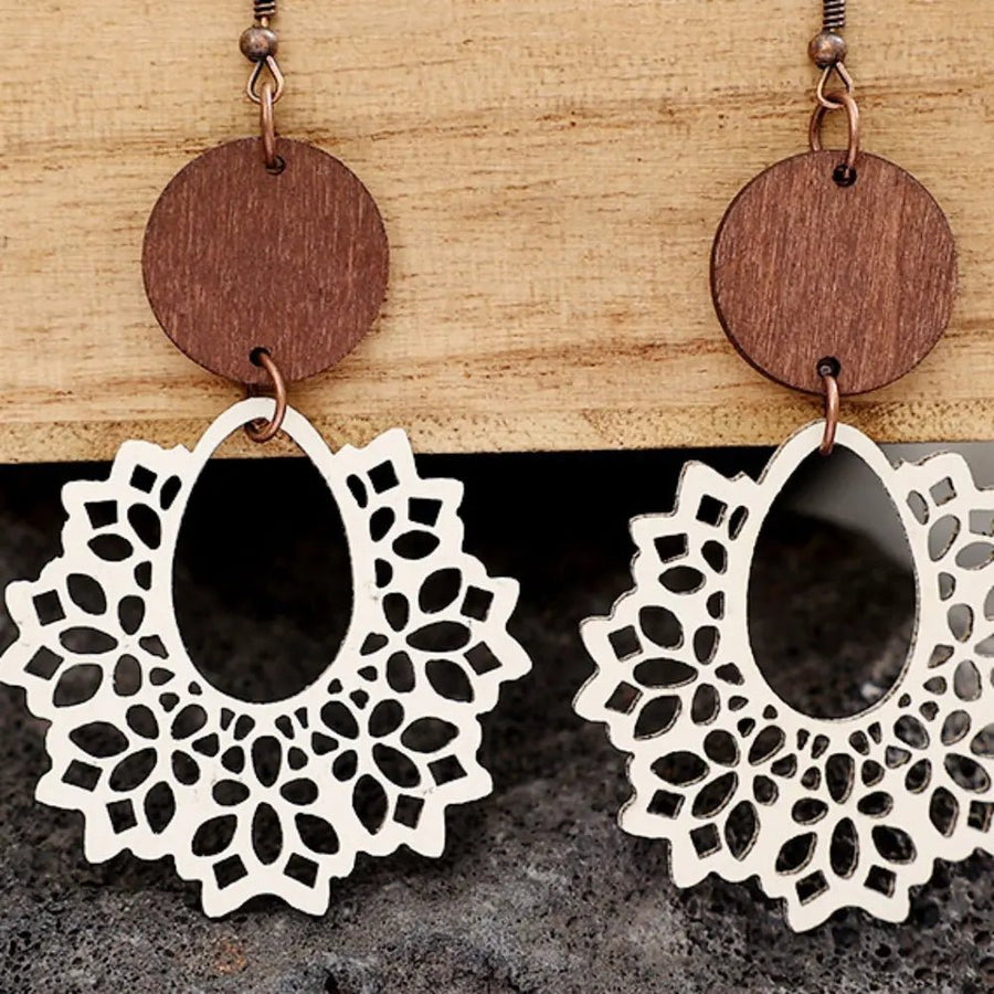 Geometric Cutout Dangle Earrings - Coolpeacock