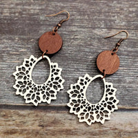 Geometric Cutout Dangle Earrings - Coolpeacock