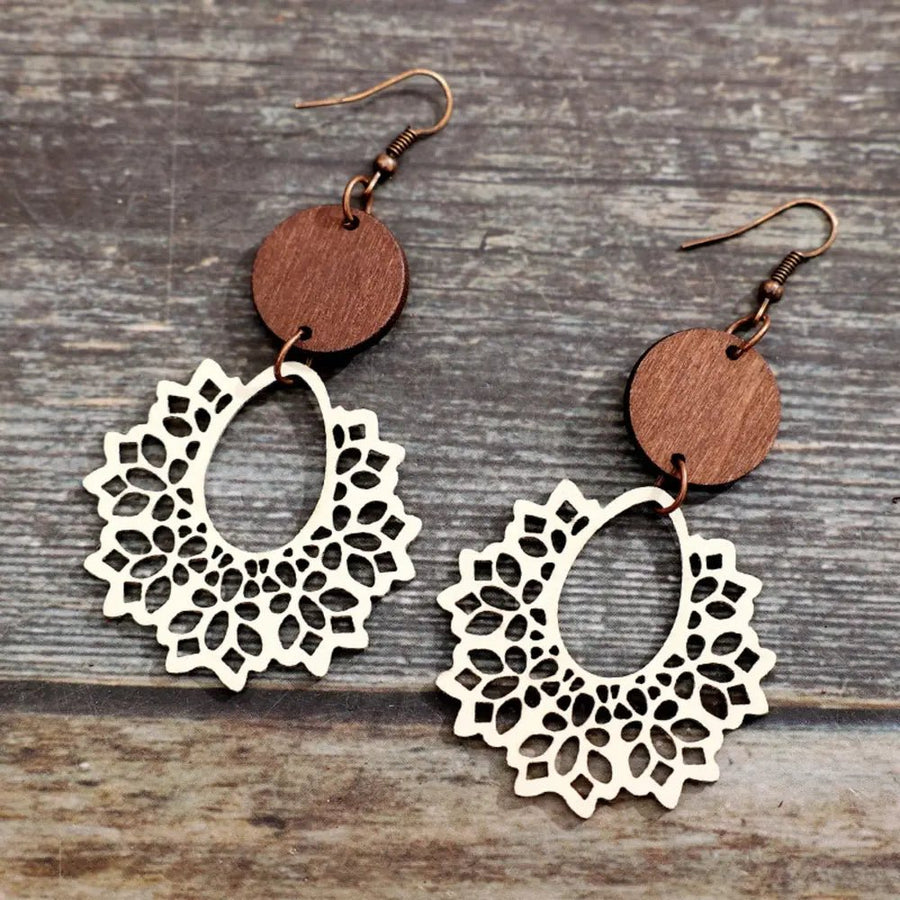 Geometric Cutout Dangle Earrings - Coolpeacock