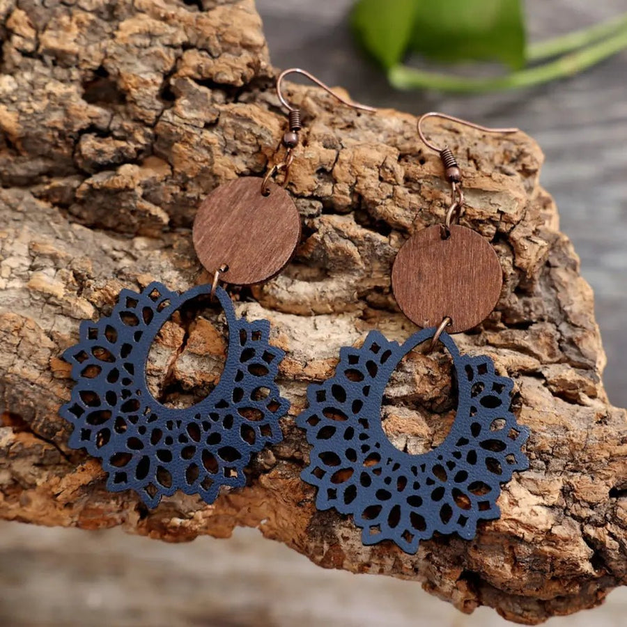 Geometric Cutout Dangle Earrings - Coolpeacock