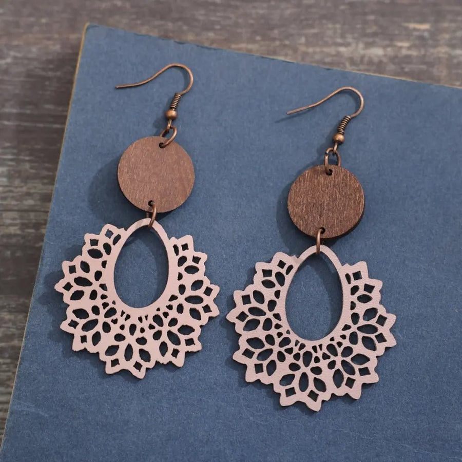 Geometric Cutout Dangle Earrings - Coolpeacock
