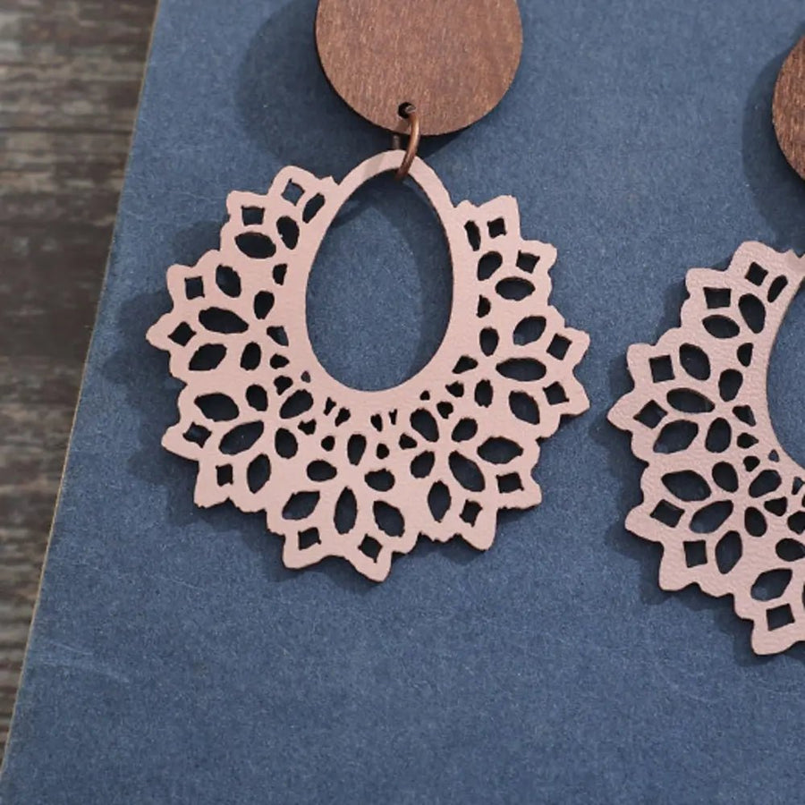 Geometric Cutout Dangle Earrings - Coolpeacock