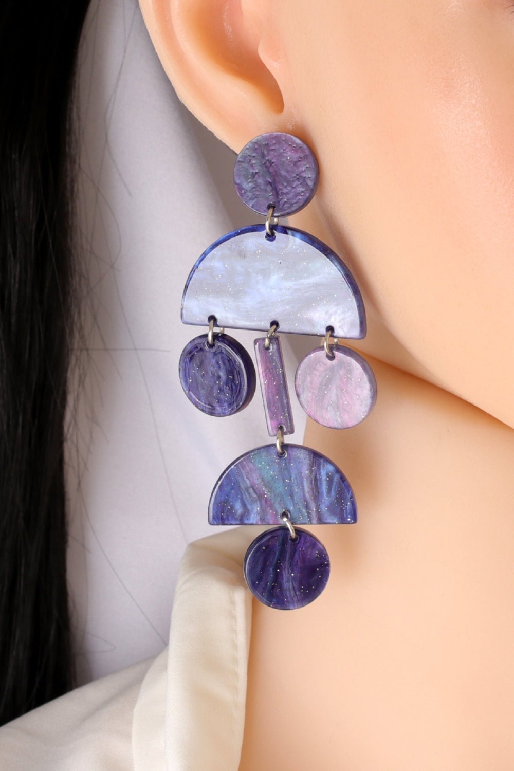Geometrical Shape Acrylic Dangle Earrings - Coolpeacock