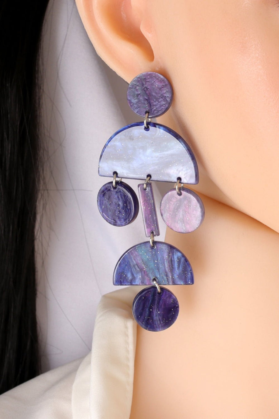 Geometrical Shape Acrylic Dangle Earrings - Coolpeacock