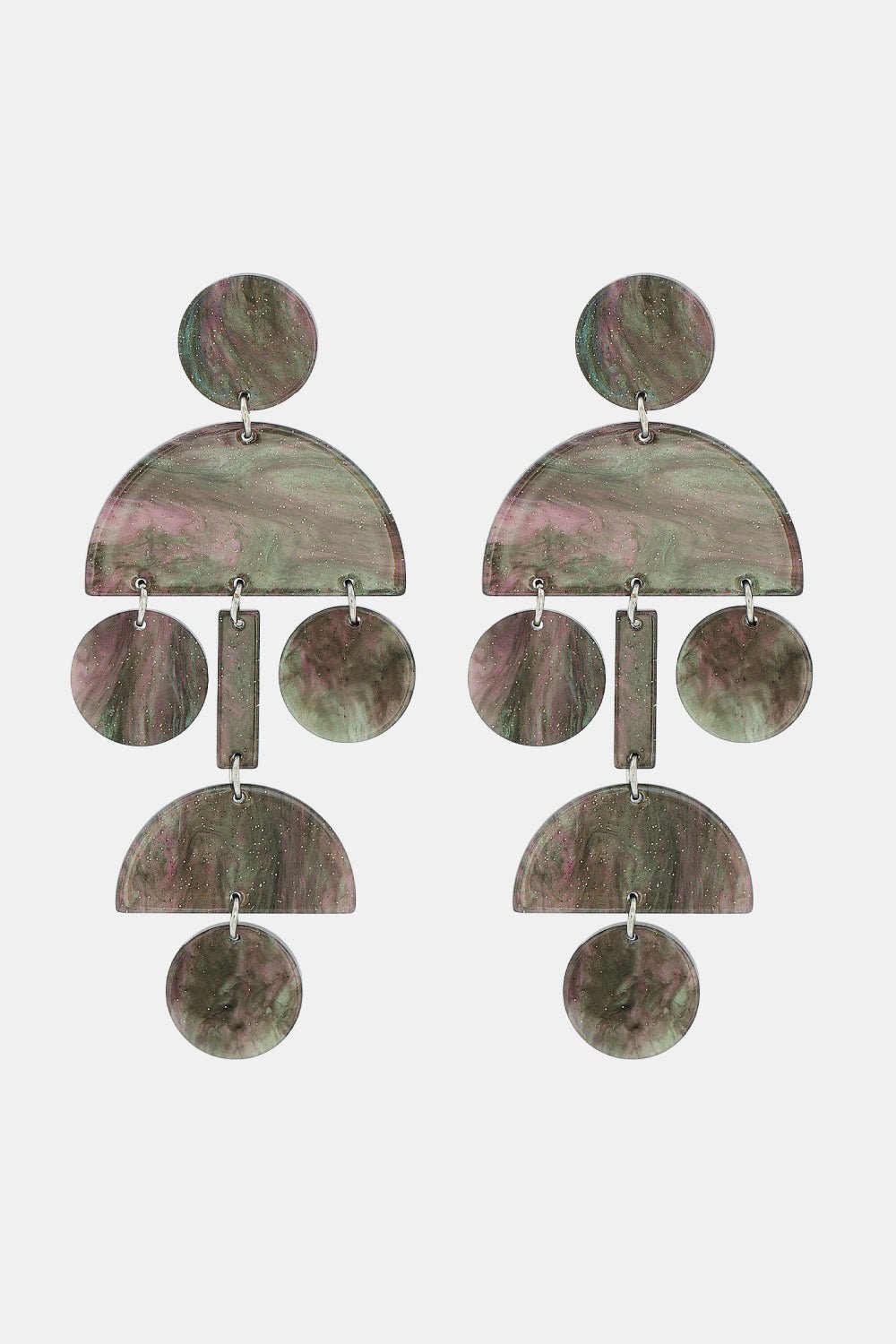 Geometrical Shape Acrylic Dangle Earrings - Coolpeacock