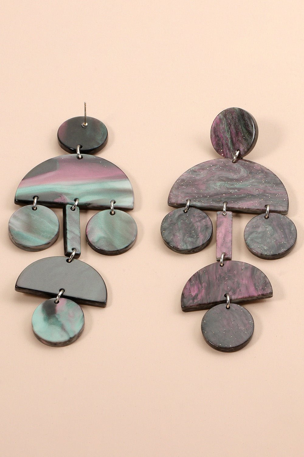 Geometrical Shape Acrylic Dangle Earrings - Coolpeacock