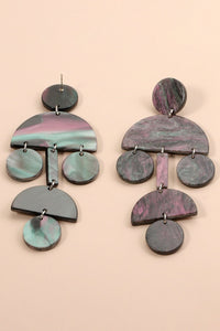 Geometrical Shape Acrylic Dangle Earrings - Coolpeacock
