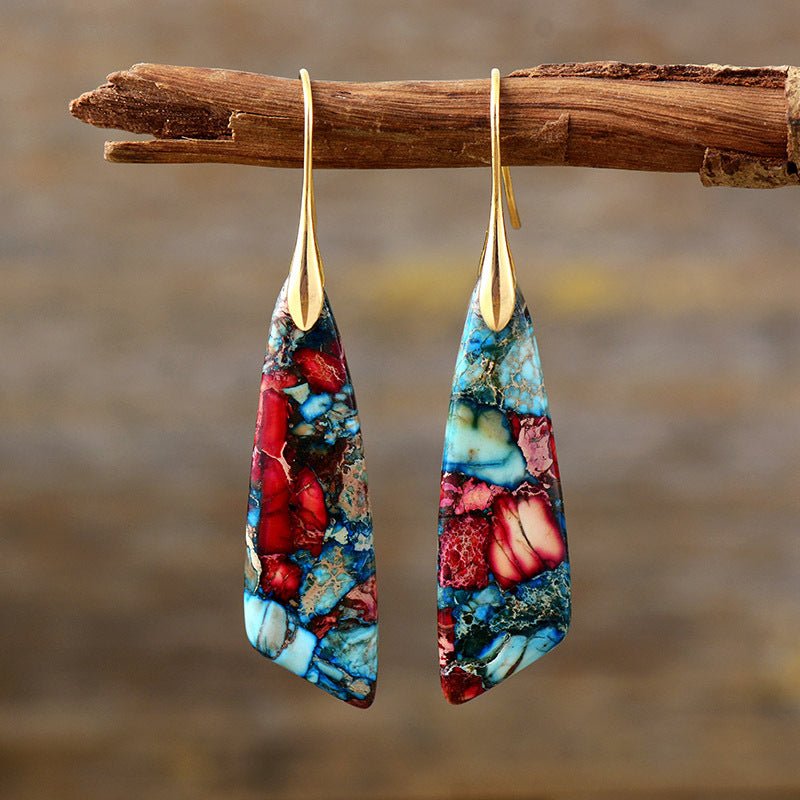 Geometrical Shape Dangle Earrings - Coolpeacock