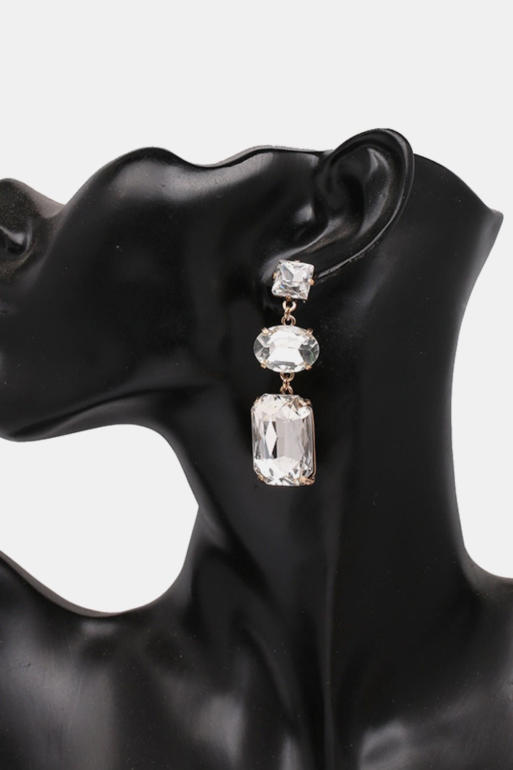 Geometrical Shape Glass Dangle Earrings - Coolpeacock