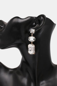 Geometrical Shape Glass Dangle Earrings - Coolpeacock
