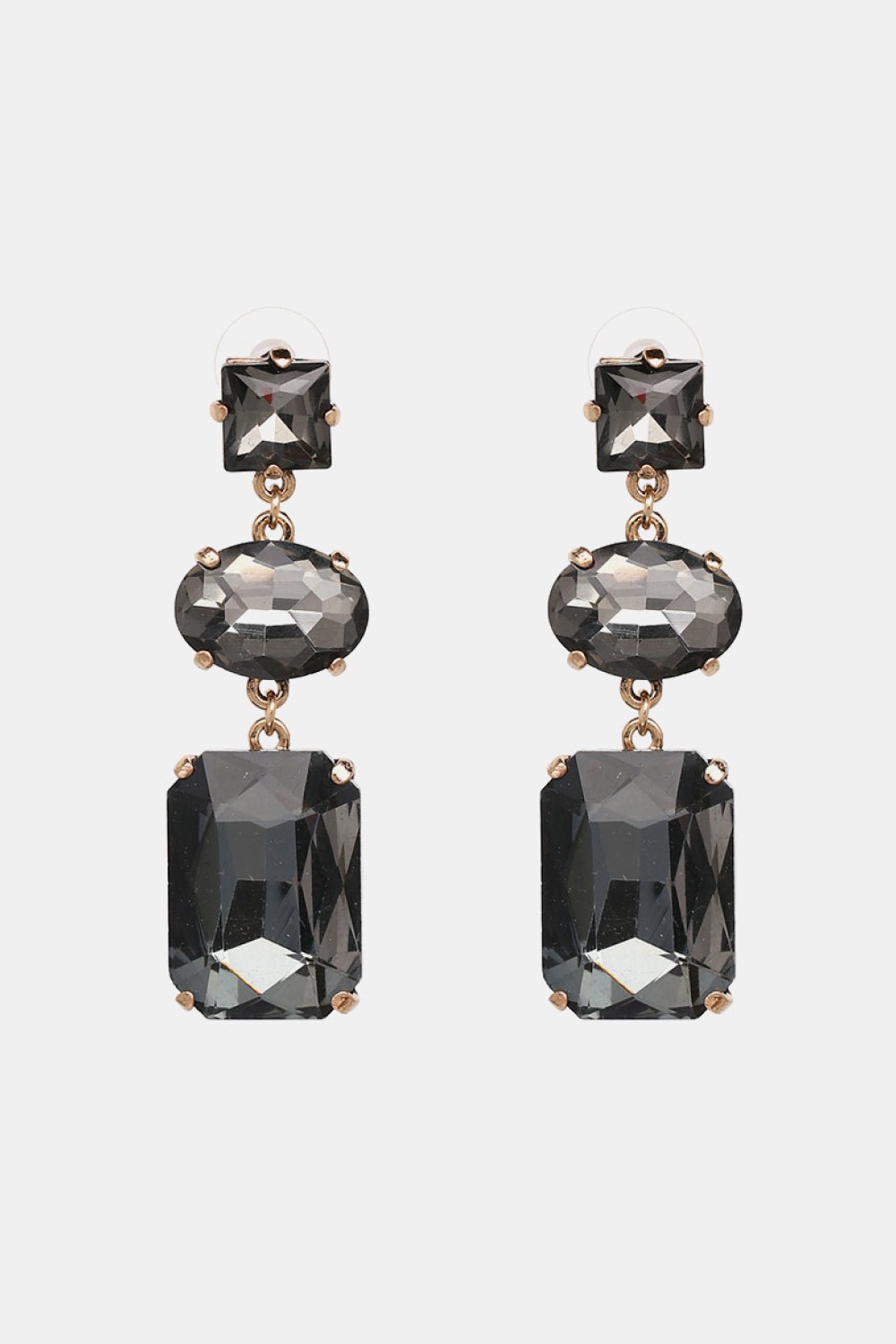 Geometrical Shape Glass Dangle Earrings - Coolpeacock