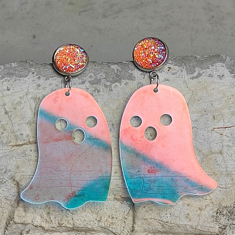 Ghost Shape Acrylic Dangle Earrings - Coolpeacock