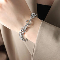 Gold Chain Link Jewelry Set with Necklace and Bracelet - Coolpeacock