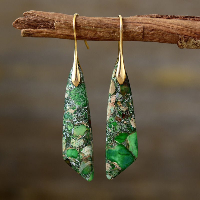 Gold - Plated Copper Dangle Earrings - Coolpeacock