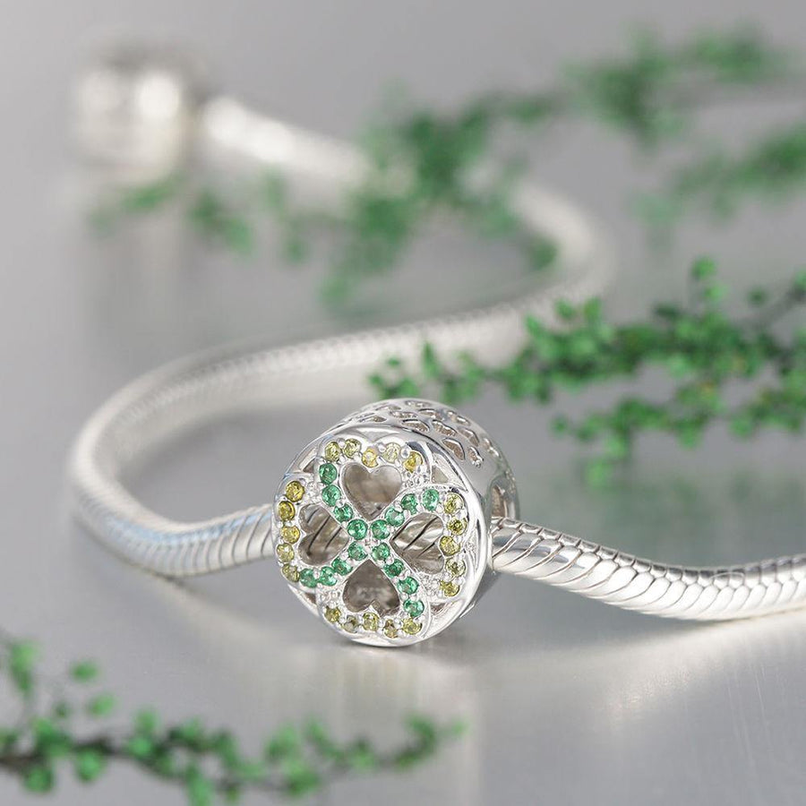 Green Four - leaf Clover Custom Photo Charm - Coolpeacock