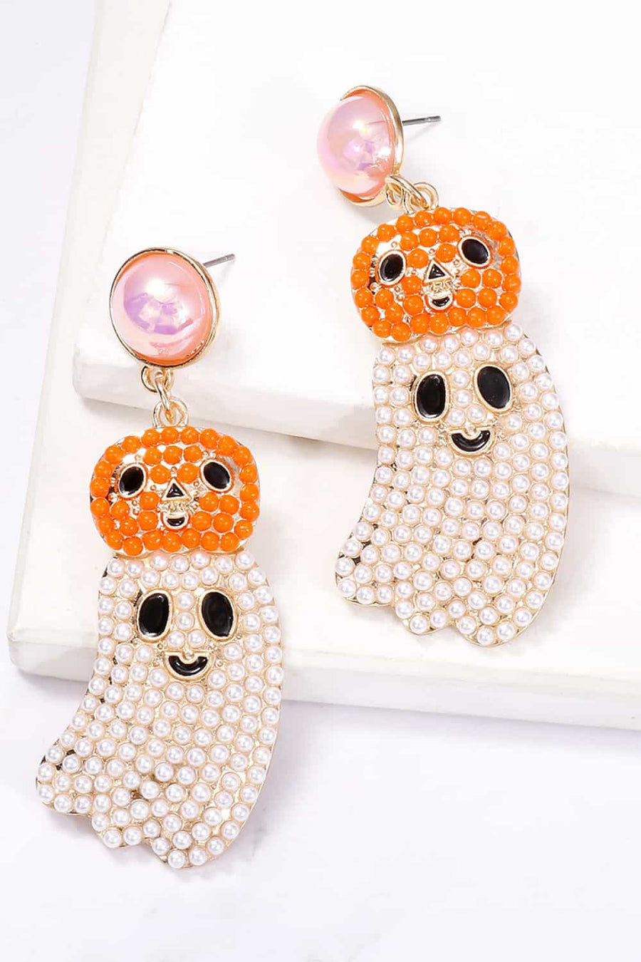 Halloween Ghost Shape Dangle Earrings - Coolpeacock