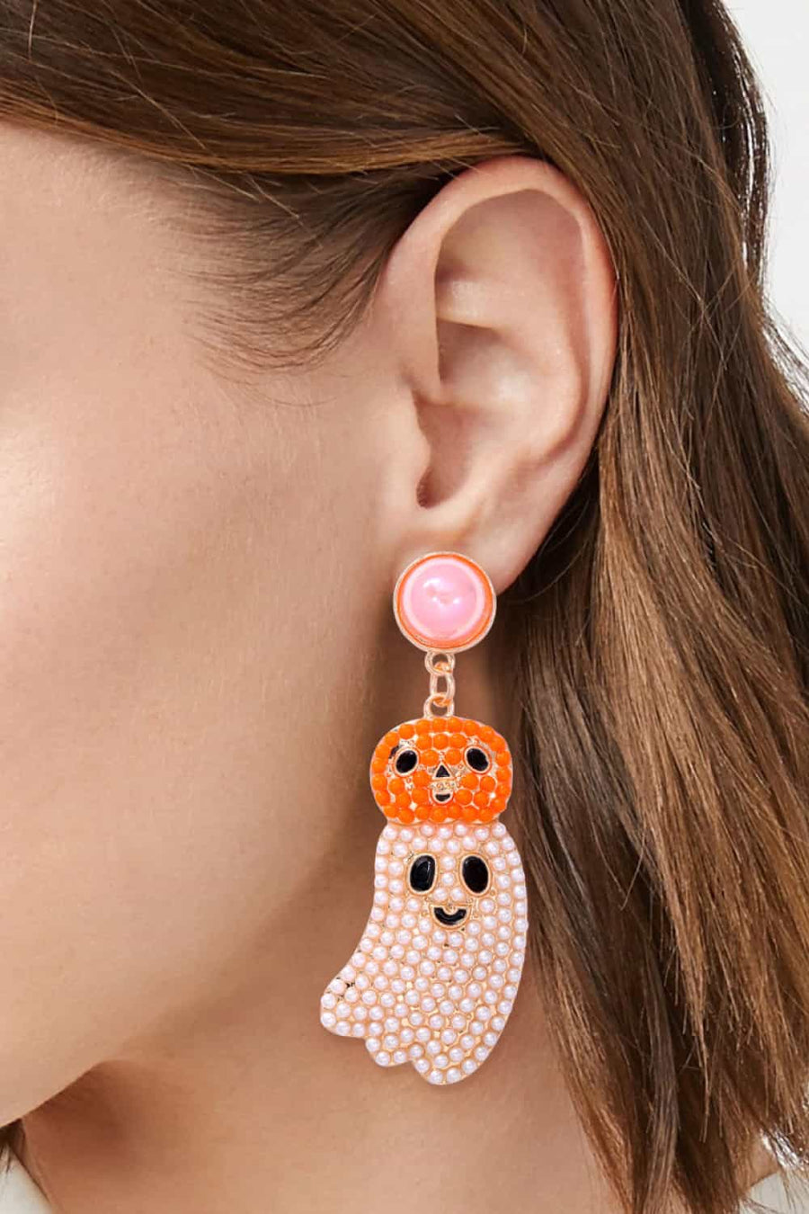 Halloween Ghost Shape Dangle Earrings - Coolpeacock