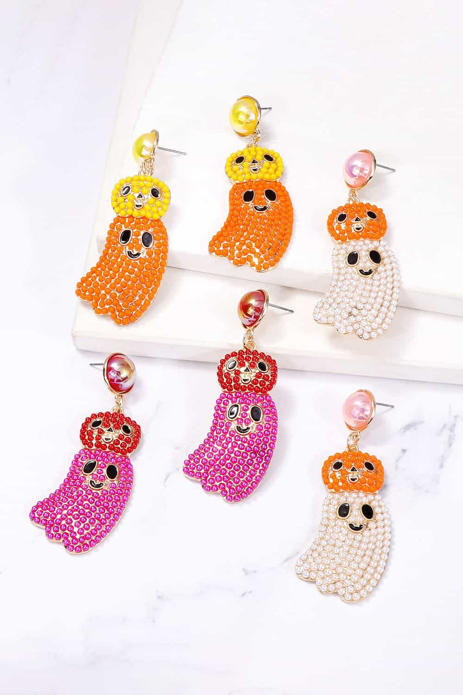 Halloween Ghost Shape Dangle Earrings - Coolpeacock