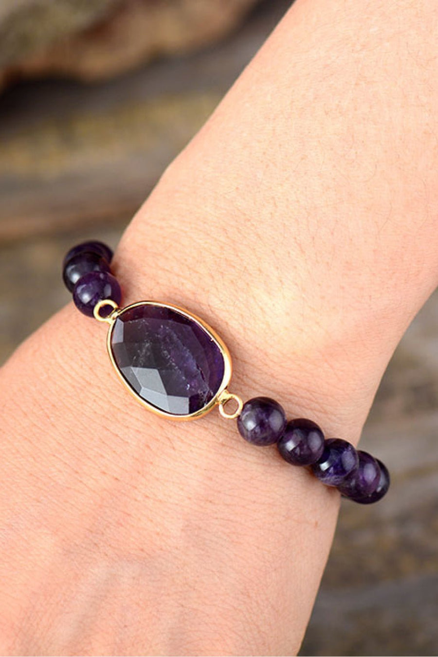 Handmade Amethyst Beaded Bracelet - Coolpeacock