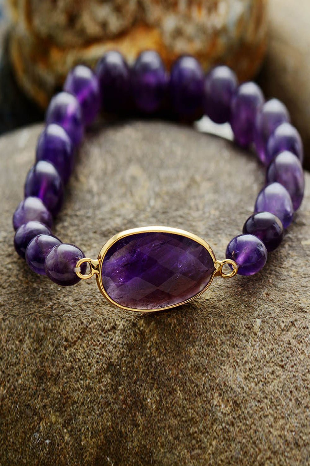 Handmade Amethyst Beaded Bracelet - Coolpeacock