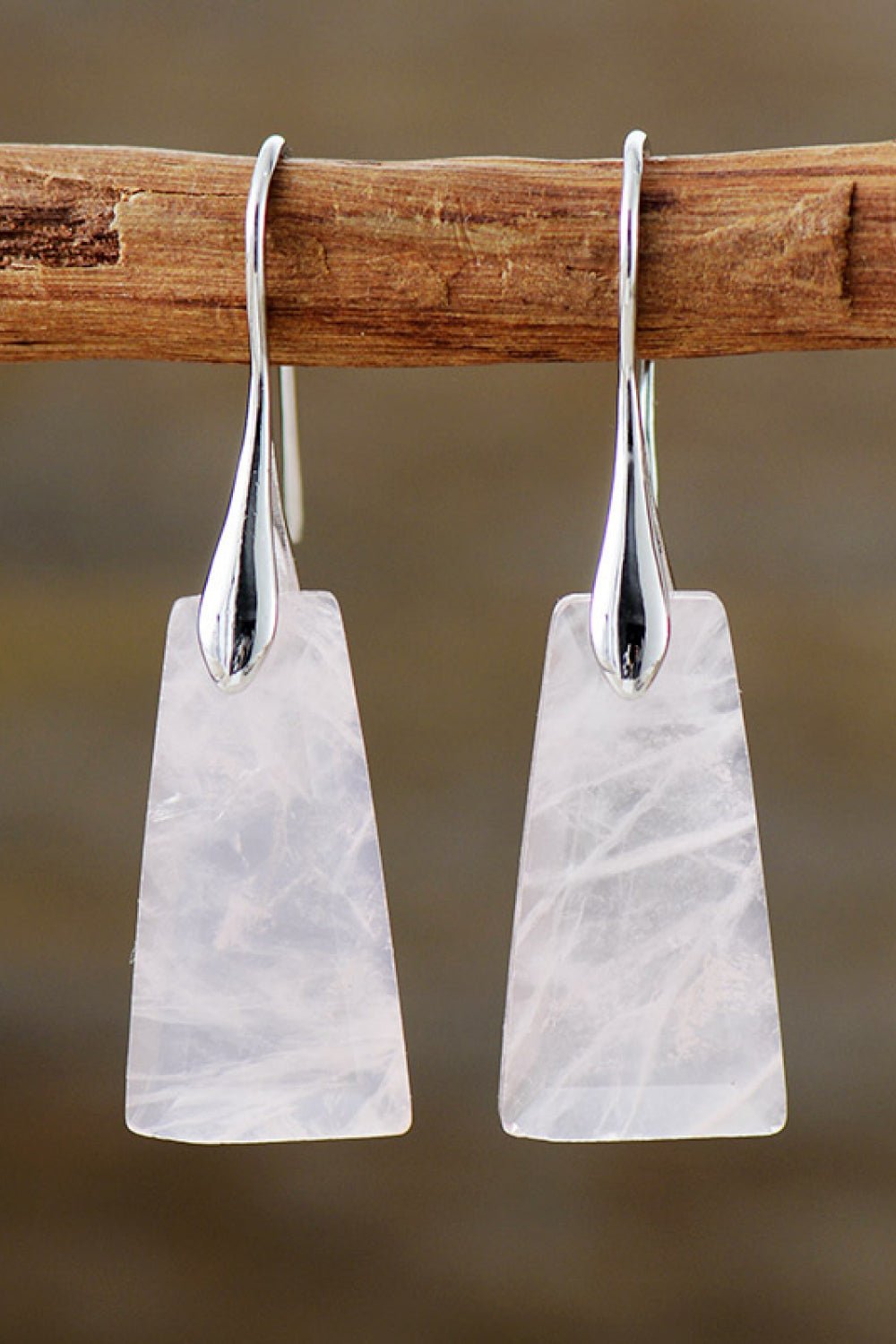 Handmade Geometrical Shape Natural Stone Dangle Earrings - Coolpeacock