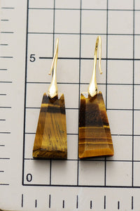 Handmade Geometrical Shape Natural Stone Dangle Earrings - Coolpeacock