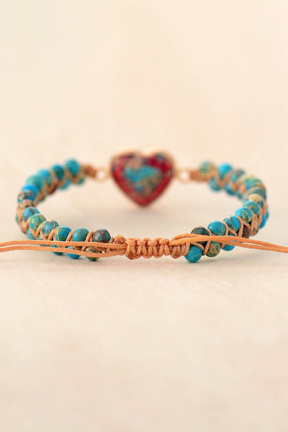 Handmade Heart Shape Natural Stone Bracelet - Coolpeacock