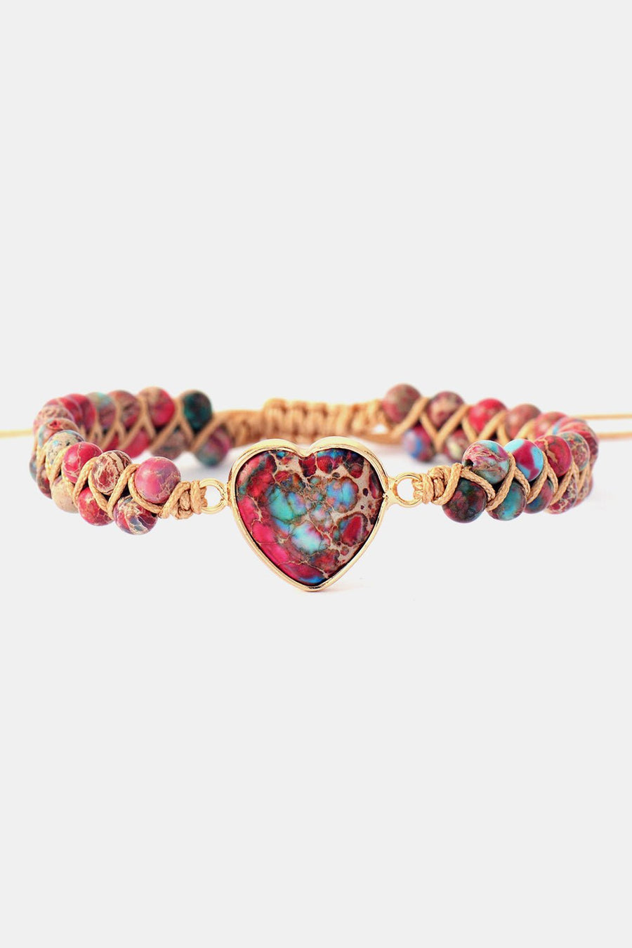 Handmade Heart Shape Natural Stone Bracelet - Coolpeacock